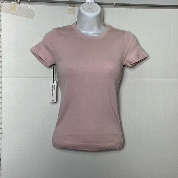 Aritzia TNA color GD Bow Pink HomeStretch™ Crew T-Shirt - Picture 2 of 7